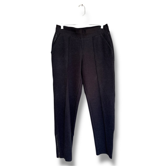 Athleta Venice Heathered Pintuck Pants Black Ponte Size Small - Picture 3 of 14